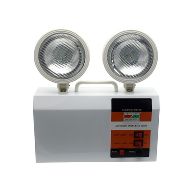 屋外 LED 非常用ツイン スポット ライト ホワイト 3W 6500K 3 時間持続時間