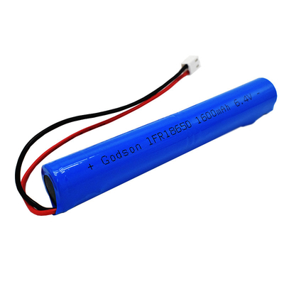 1600mAh 6.4Vの円柱非常口ライト電池LiFePO4 IFR18650