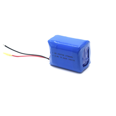 リチウムイオンポリマー 232738 2700mAh 3.8V PCB と UL1571 24AWG レッド&amp;ブラック