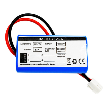 6.4V 1500mAh 18650 緊急照明 LFP バッテリーソリューションプロバイダー
