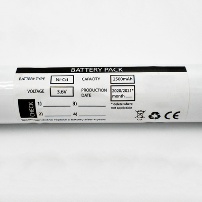 3.6V 2500mAh Ni-CD電池 高コスト効率の緊急照明用