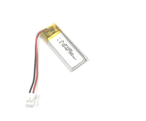 リチウムイオンポリマー 401230 110mAh 3.7V 接続器 PHR-2 と PCB (動作温度は -20...+60°C)