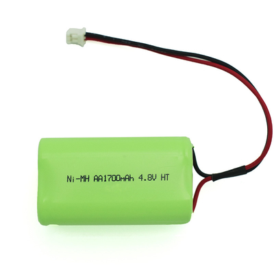4S1P 4.8V Ni-Mh AA 1700mAh 高温充電電池 OEM PVC