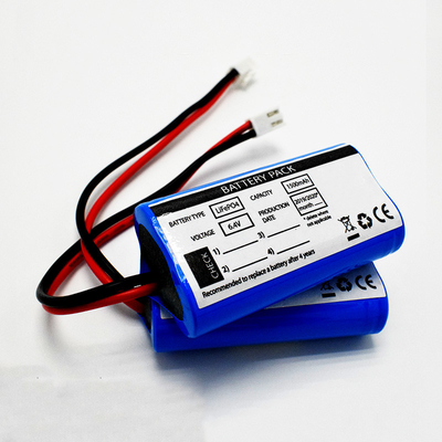OEM 9.6Wh LiFePO4 18650*2 セル 1.5Ah 6.4V 品質 バッテリー IFR 出口サイン