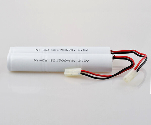 NiCd 0.1Cの充電電池のパック3.6 V SC1700mAhライト細胞の重量