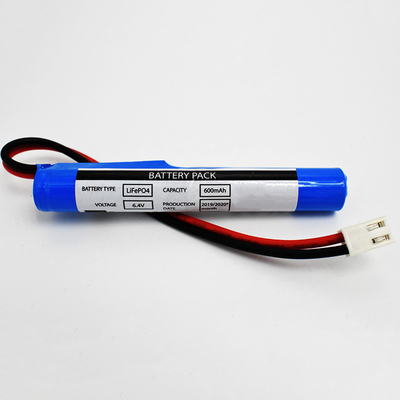 LiFePO4棒のタイプ6.4 V電池600mAh JST VH 2Pのコネクター