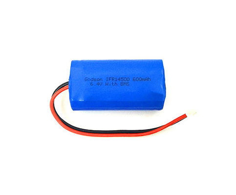 収縮の袖OEM Lifepo4李イオン電池14500 6.4V 600mAh