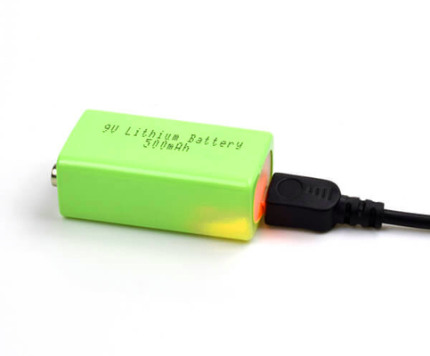 USBとのリチウム鉄の非常灯のリチウム電池500mAh 9V