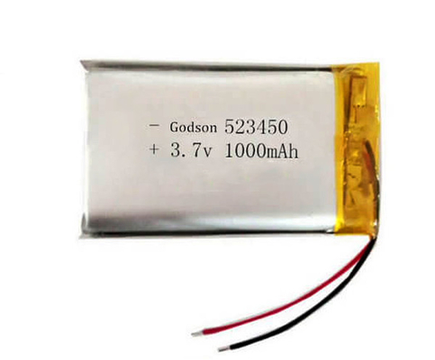 緊急時の照明のための18g 3.7ボルト1000mAh電池のリチウム ポリマー523450