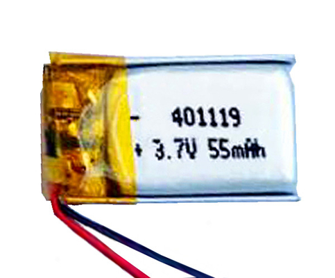 再充電可能なポリマー リチウム イオン電池の非常灯401119 55mAh 3.7Volt