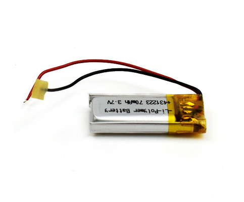 3.7V 70mAh Lipo電池の再充電可能なリチウム ポリマー細胞431223