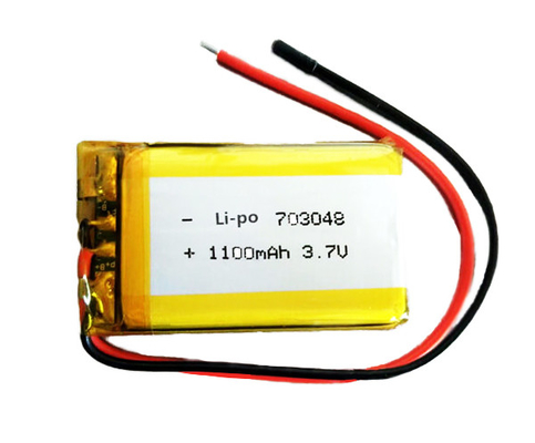 703048リチウム イオン電池の1100mAh 3.7 V 33gを非常灯