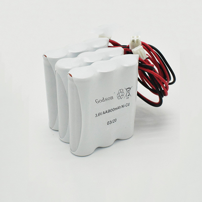 AA900mAh 3.6Vの非常口の印電池の取り替えのNiCdポリ塩化ビニール ジャケット