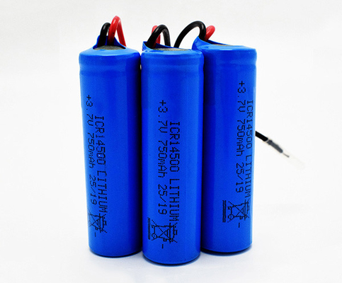 ポリ塩化ビニール ジャケットと無臭750mAh 3.7V ICR14500のリチウム電池