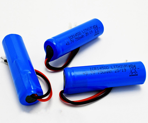 ポリ塩化ビニール ジャケットと無臭750mAh 3.7V ICR14500のリチウム電池
