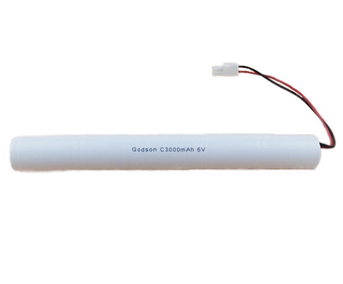 再充電可能なスティック 6V Ni-cd バッテリーパック C3000mAh 長サイクルライフ 緊急照明
