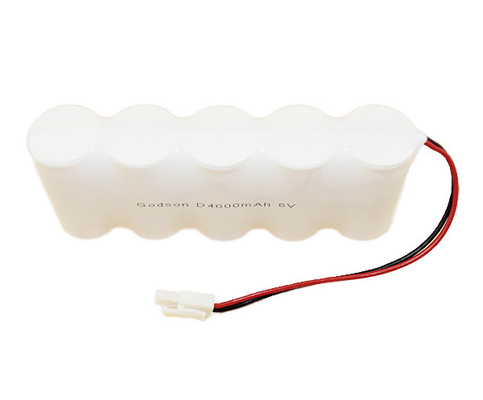 6.0 Vのニッケルのカドミウムの充電電池D4000mAh 6ボルトの出口ライト電池